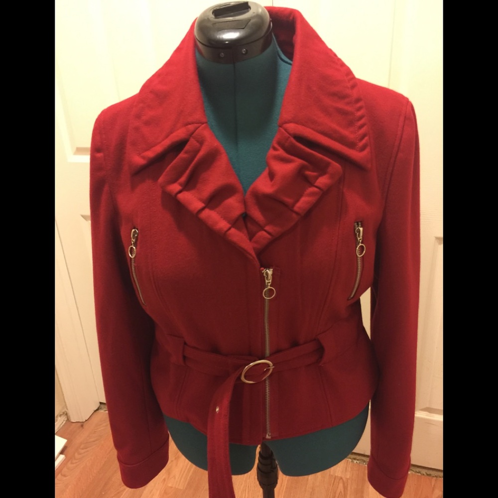 Red Wool jacket, size XL, new